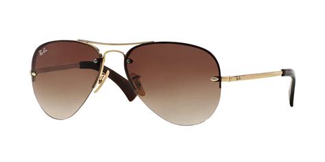 ray ban semi rimless rectangle sunglasses|ray ban rb3449 aviator sunglasses.